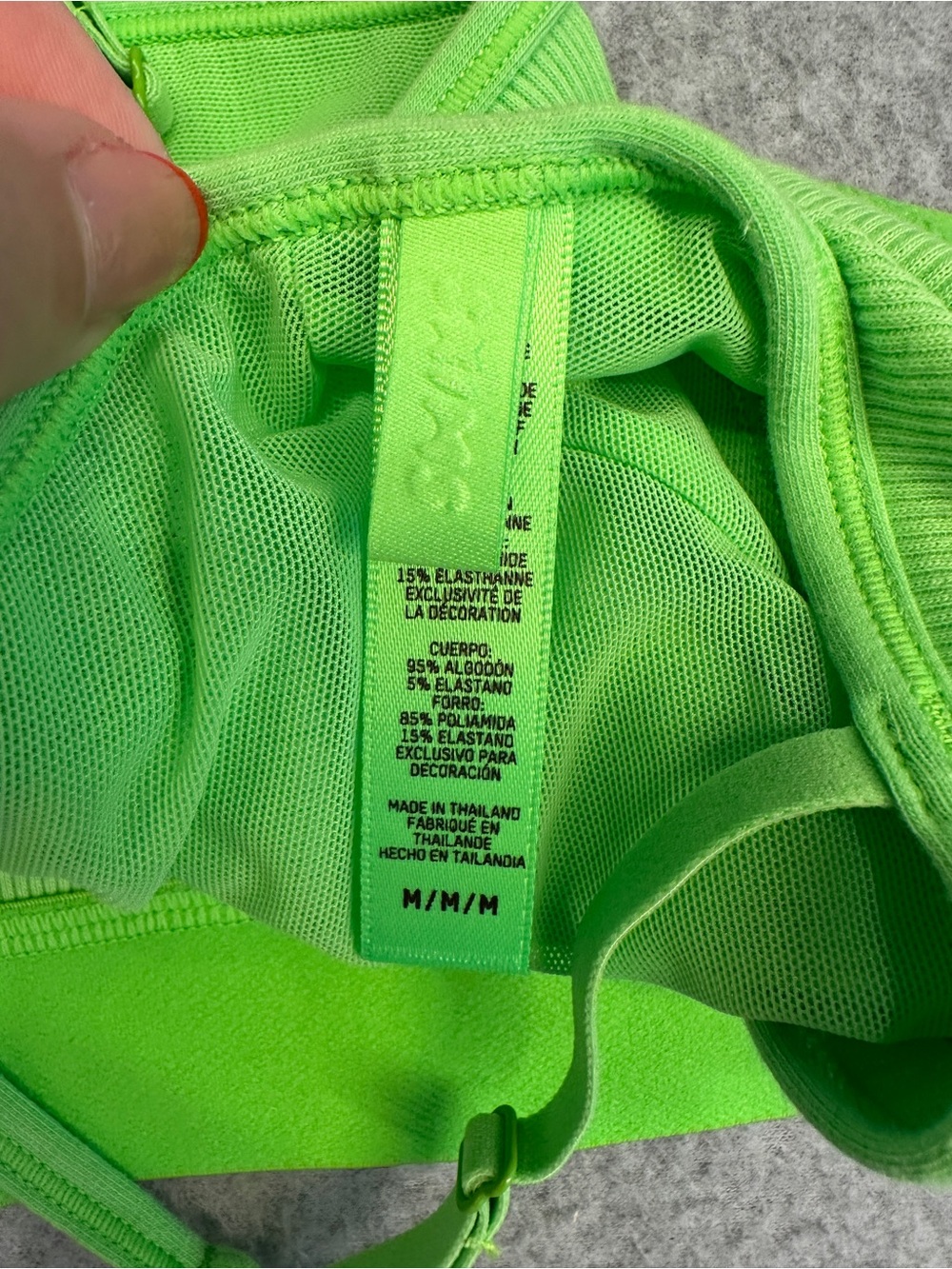 SKIMS Neon Green Ribbed Bralette - Picture 4 of 5